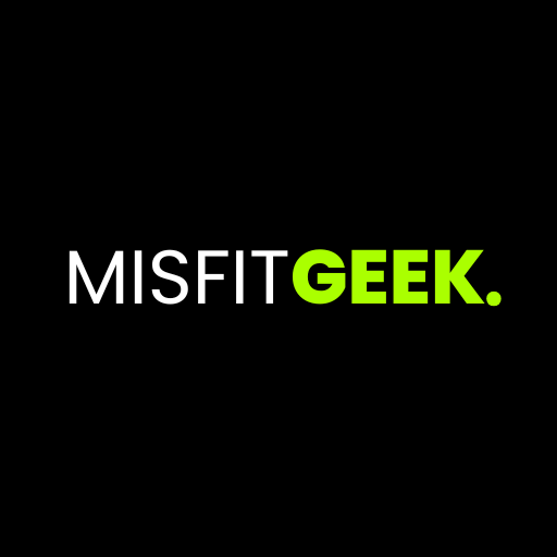 MISFITGEEK logo with black background