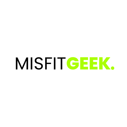 MISFITGEEK logo with white background