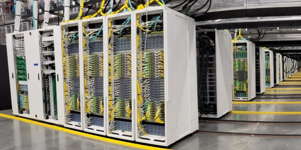 AI infrastructure servers in Microsoft datacenter